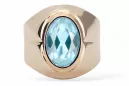 Ring Vintage Aquamarine Style Originálny vintage 14k Produkt s ružovým zlatom VRC296R